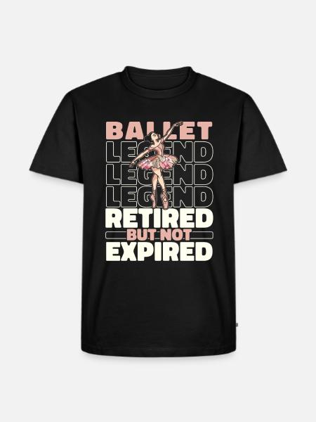 Retired Ballet Balerina - Men's Premium Organic T-Shirt - black