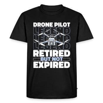 Drone Quadcopter Retired - Men's Premium Organic T-Shirt - black - Front - Nico (187cm)