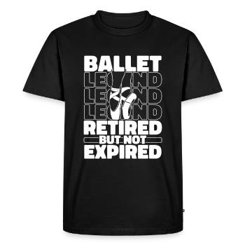 Balerina de ballet à la retraite - T-shirt Premium bio Homme - noir - Devant - Nico (187cm)