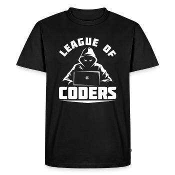 Developer Coder Programmer - Men's Premium Organic T-Shirt - black - Front - Nico (187cm)