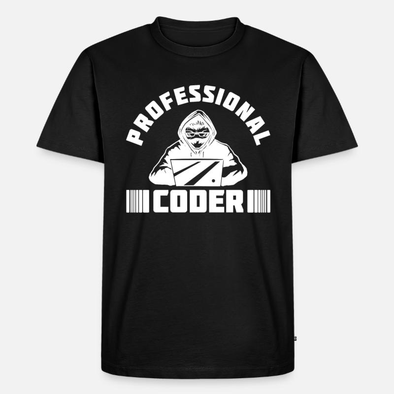 Développeur Coder Programmeur Professionnel - T-shirt Premium bio Homme - noir