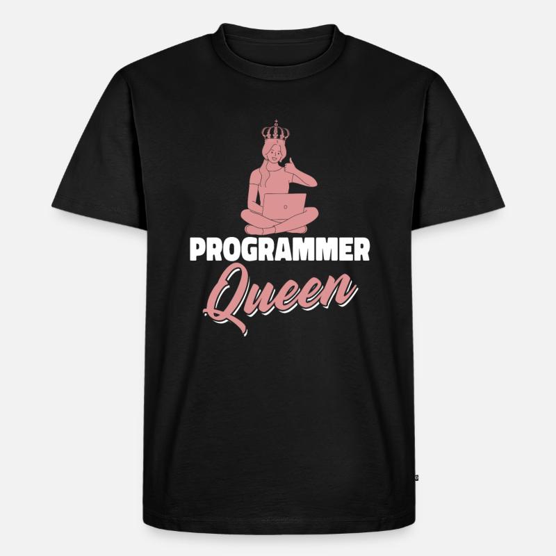 Developer Coder Programmer Queen - Men's Premium Organic T-Shirt - black