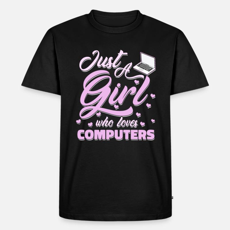 Développeur Coder Programmeur Girl - T-shirt Premium bio Homme - noir