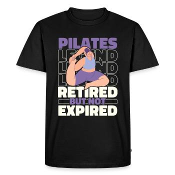 Pilates retraité - T-shirt Premium bio Homme - noir - Devant - Nico (187cm)