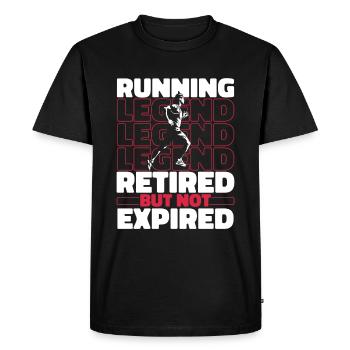 Runner Jogger Runner Running in Retirement - Men's Premium Organic T-Shirt - black - Front - Nico (187cm)