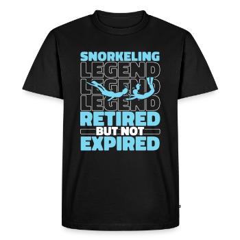 Plongée en apnée à la retraite - T-shirt Premium bio Homme - noir - Devant - Nico (187cm)