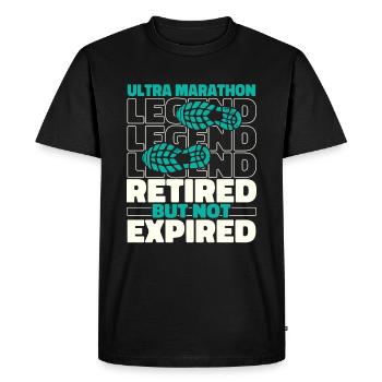 Ultramarathon à la retraite - T-shirt Premium bio Homme - noir - Devant - Nico (187cm)