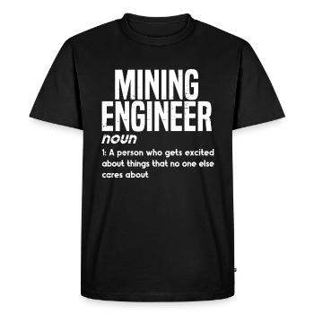 Engineer Definition Mining Engineer - Men's Premium Organic T-Shirt - black - Front - Nico (187cm)