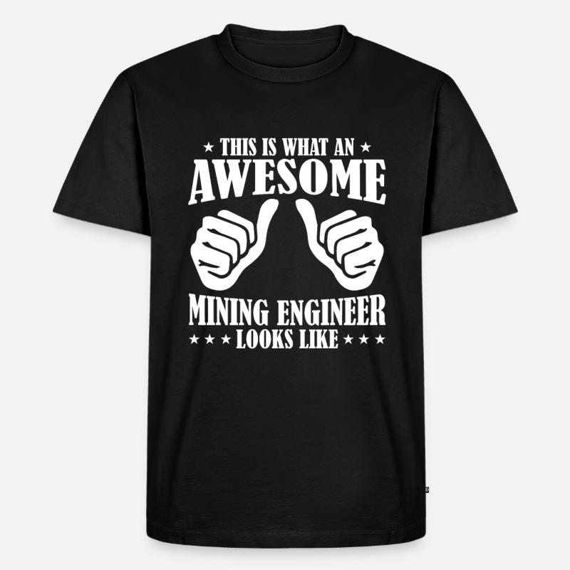 Engineer Komisch Mining Engineer - Men's Premium Organic T-Shirt - black