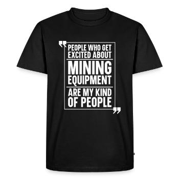 Ingénieur Ingénieur Minier - T-shirt Premium bio Homme - noir - Devant - Nico (187cm)