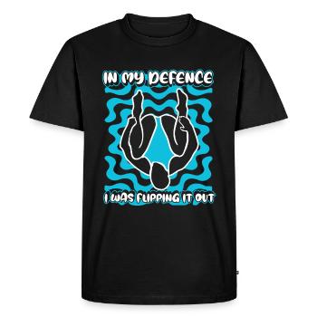 Plongeur en vol - T-shirt Premium bio Homme - noir - Devant - Nico (187cm)