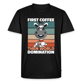 Zèbre - T-shirt Premium bio Homme - noir - Devant - Nico (187cm)