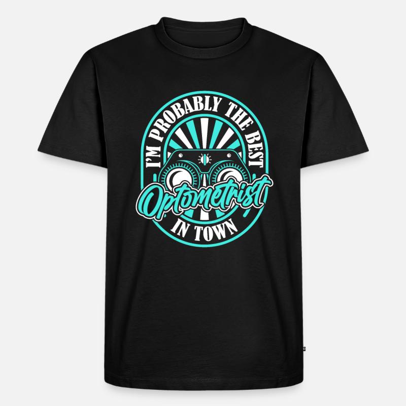 Optiker Augenoptiker Phoropter - Männer Premium Bio T-Shirt - Schwarz