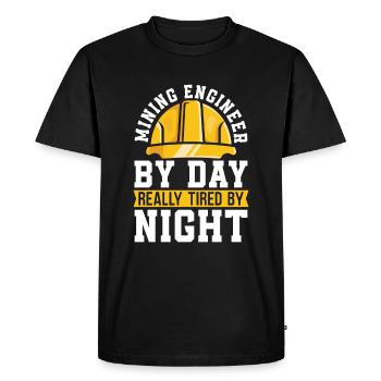 Engineer Safety helmet Mining engineer - Men's Premium Organic T-Shirt - black - Front - Nico (187cm)