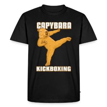 Kickboxing Capybara - T-shirt Premium bio Homme - noir - Devant - Nico (187cm)