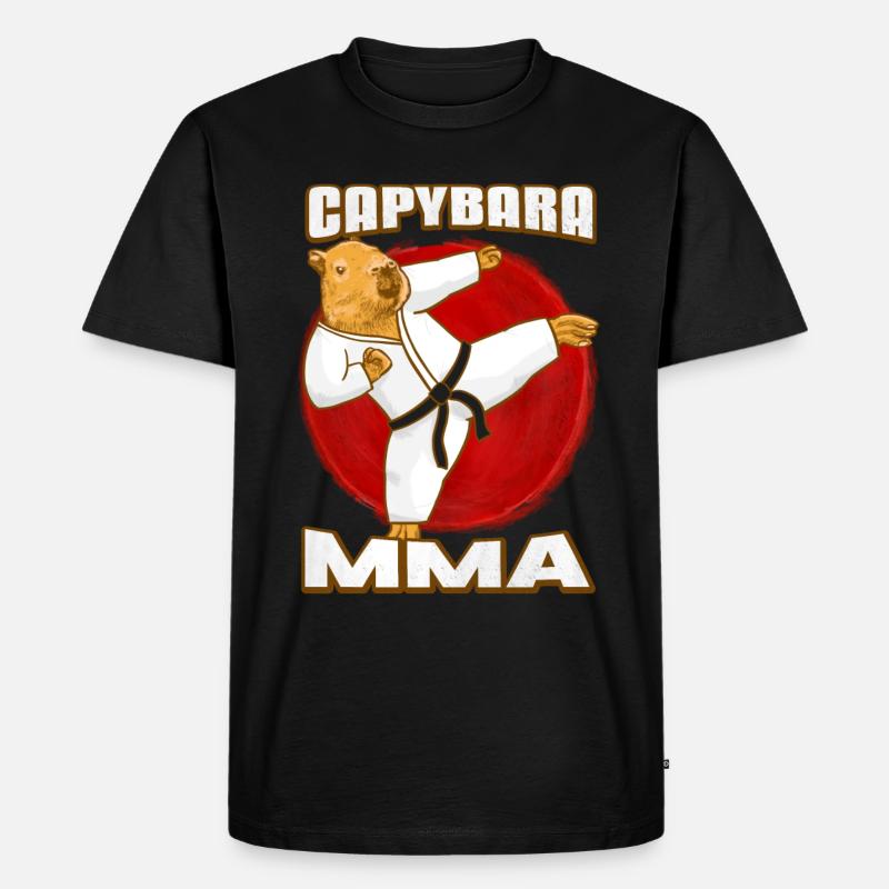 Capybara MMA - Männer Premium Bio T-Shirt - Schwarz