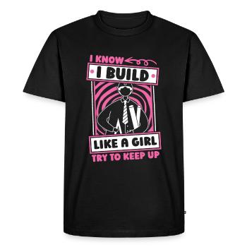 Architect Architecture Lustig - Men's Premium Organic T-Shirt - black - Front - Nico (187cm)