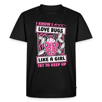 Entomology Entomologist Insect Funny - Men's Premium Organic T-Shirt - black - Front - Nico (187cm)