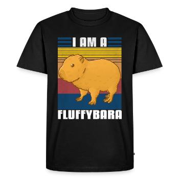 Capybara moelleux - T-shirt Premium bio Homme - noir - Devant - Nico (187cm)