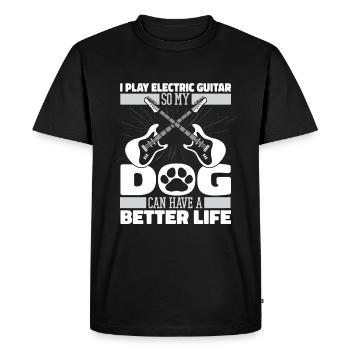 E Guitare Guitare Electrique Chien - T-shirt Premium bio Homme - noir - Devant - Nico (187cm)
