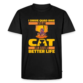 Quad Bike Cat - T-shirt Premium bio Homme - noir - Devant - Nico (187cm)