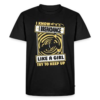 Breakdance Breakdancer Breakdancing Funny - Men's Premium Organic T-Shirt - black - Front - Nico (187cm)