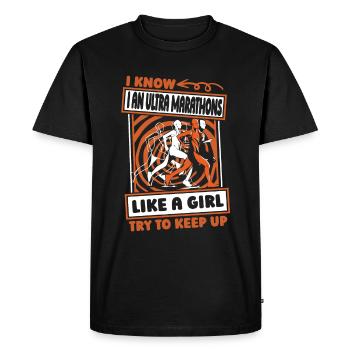 Ultramarathon drôle - T-shirt Premium bio Homme - noir - Devant - Nico (187cm)