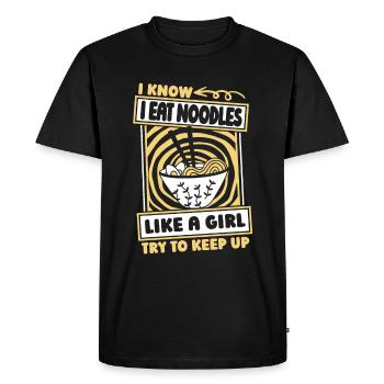 Nouilles Humour - T-shirt Premium bio Homme - noir - Devant - Nico (187cm)