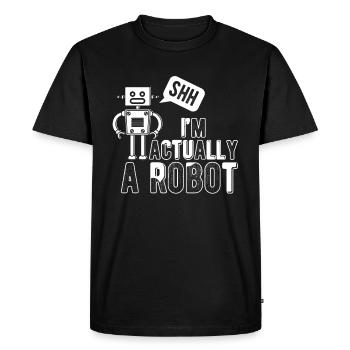 Robotique Ai Robot Drôle - T-shirt Premium bio Homme - noir - Devant - Nico (187cm)