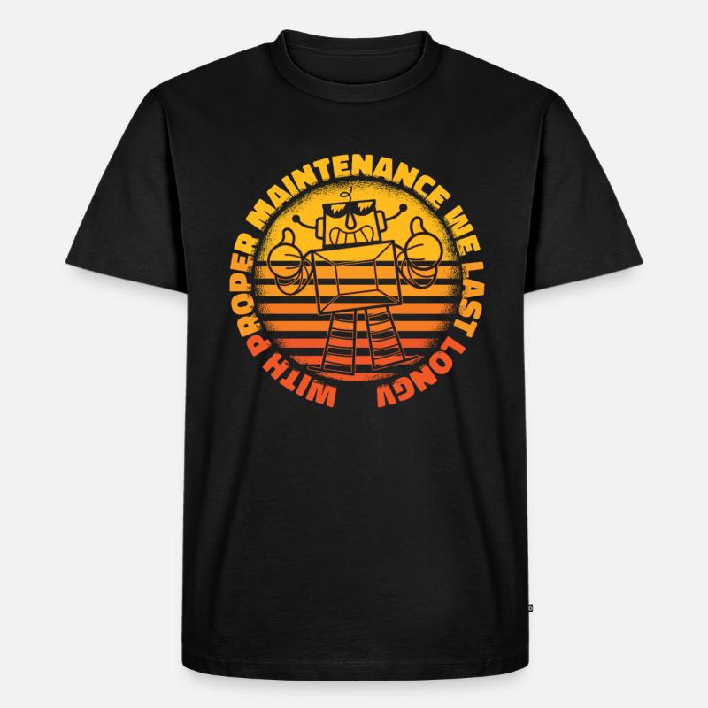 Robotik Ai Roboter - Männer Premium Bio T-Shirt - Schwarz