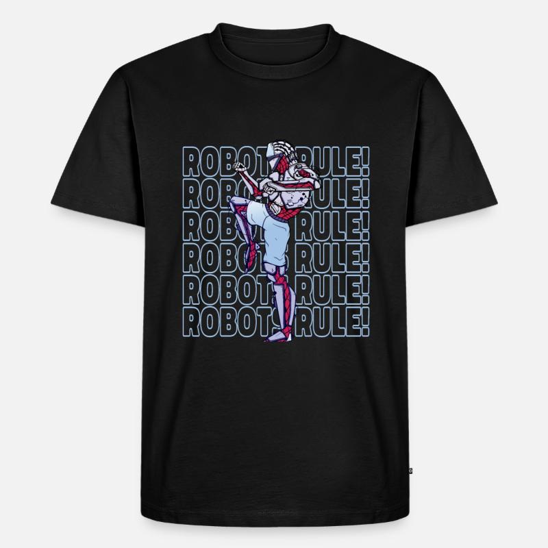 Robotik Ai Roboter - Männer Premium Bio T-Shirt - Schwarz