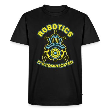 Robotique Ai Robot Drôle - T-shirt Premium bio Homme - noir - Devant - Nico (187cm)