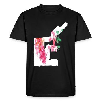 Biology Biologist Microscope - Men's Premium Organic T-Shirt - black - Front - Nico (187cm)