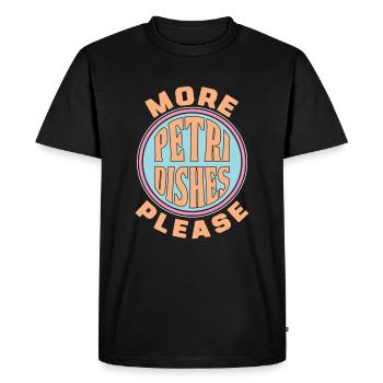 Biologiste biologiste boîte de Petri - T-shirt Premium bio Homme - noir - Devant - Nico (187cm)