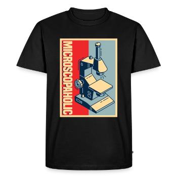 Biology Biologist Microscope - Men's Premium Organic T-Shirt - black - Front - Nico (187cm)