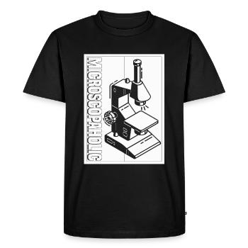 Biology Biologist Microscope - Men's Premium Organic T-Shirt - black - Front - Nico (187cm)