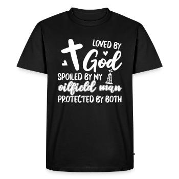 Plate-forme pétrolière Christian - T-shirt Premium bio Homme - noir - Devant - Nico (187cm)