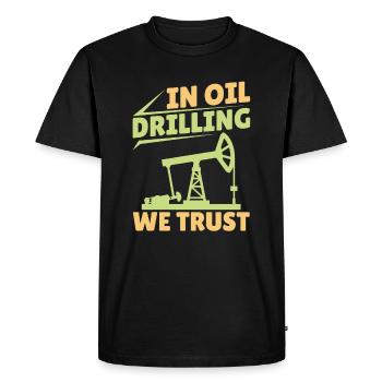 Plate-forme pétrolière Lustig - T-shirt Premium bio Homme - noir - Devant - Nico (187cm)
