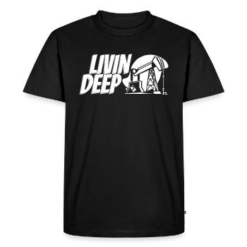 Plate-forme pétrolière de champs pétrolifères - T-shirt Premium bio Homme - noir - Devant - Nico (187cm)