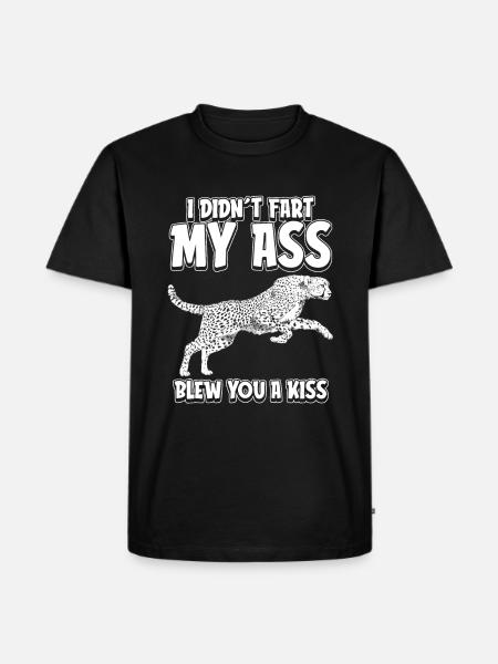 Guépard drôle - T-shirt Premium bio Homme - noir