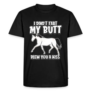 Sports équestres à cheval drôle - T-shirt Premium bio Homme - noir - Devant - Nico (187cm)