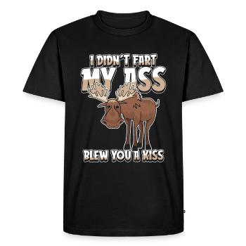 Elk drôle je n’ai pas pété mes fesses t’a soufflé un baiser - T-shirt Premium bio Homme - noir - Devant - Nico (187cm)