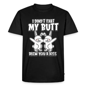 Rabbit Rabbit Funny - Men's Premium Organic T-Shirt - black - Front - Nico (187cm)
