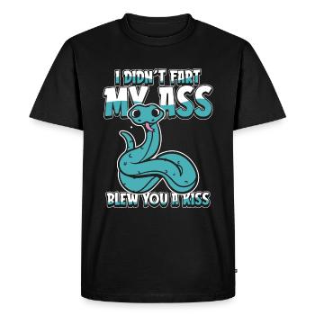 Snake Funny - Men's Premium Organic T-Shirt - black - Front - Nico (187cm)