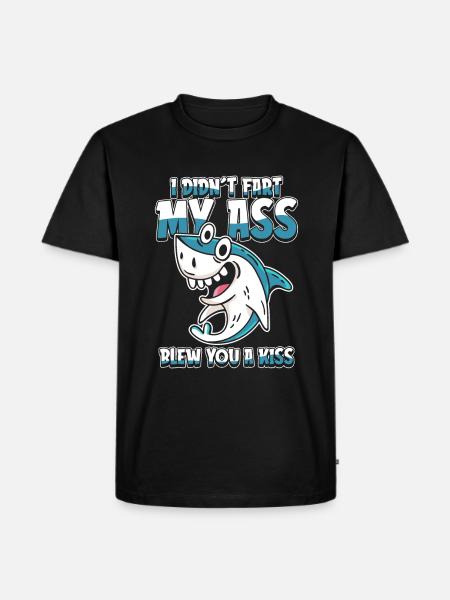 Drôle de requin - T-shirt Premium bio Homme - noir
