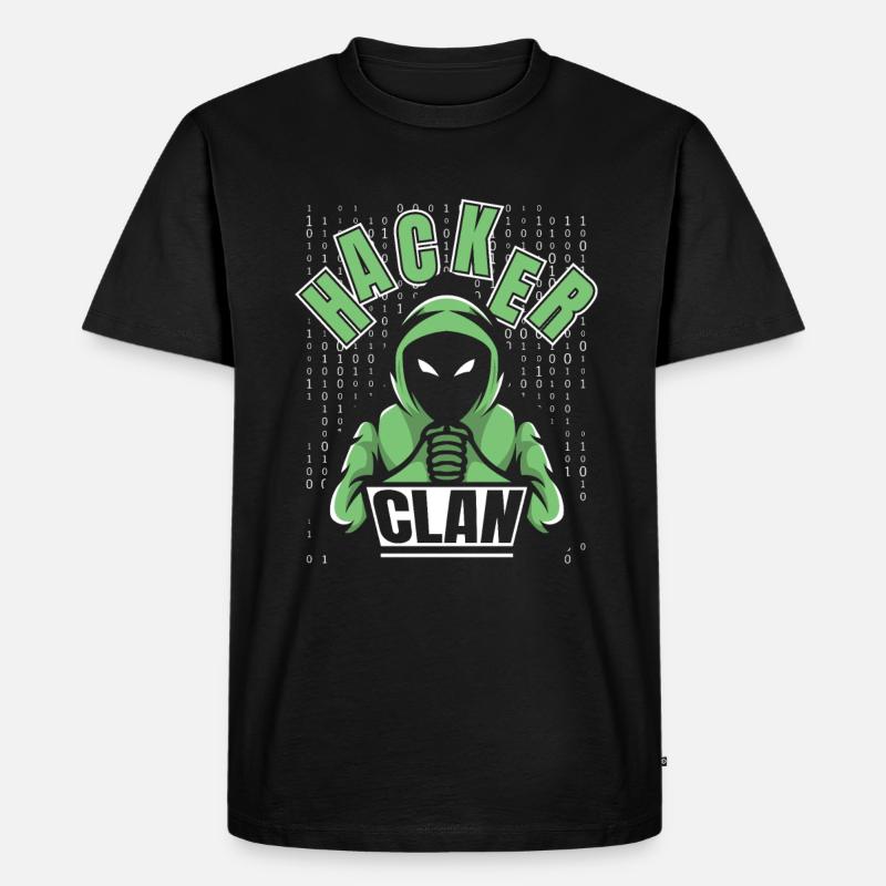 Entwickler Coder Programmierer Hacker - Männer Premium Bio T-Shirt - Schwarz