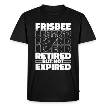 Frisbee pensioners - Men's Premium Organic T-Shirt - black - Front - Nico (187cm)
