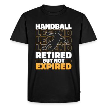 Joueur de handball à la retraite - T-shirt Premium bio Homme - noir - Devant - Nico (187cm)
