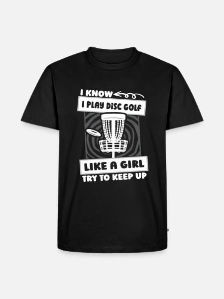 Frisbee Golf Disc Golf Mädchen - Ekologisk premium-T-shirt herr - svart