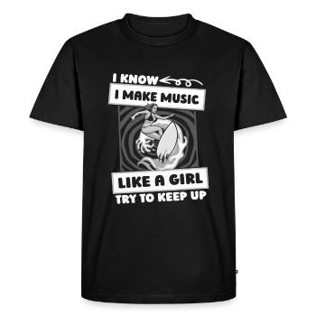 Surfer Surfing Girls - T-shirt Premium bio Homme - noir - Devant - Nico (187cm)